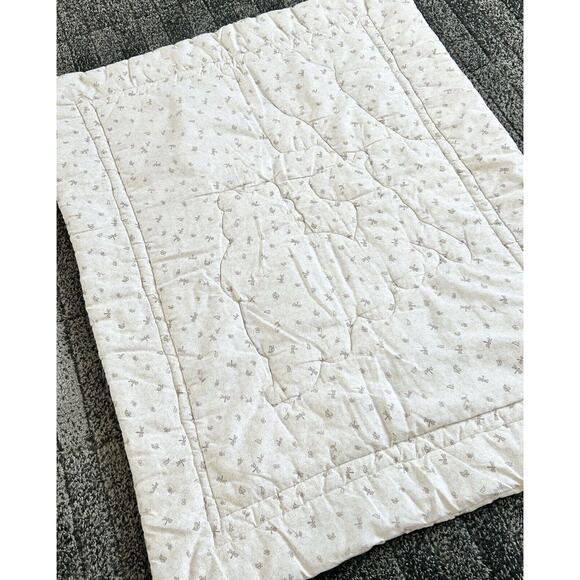 Vintage Classic Winnie The Pooh Crib Comforter Baby Quilt 32 x 42 Appliqué Fuzzy - Picture 4 of 4